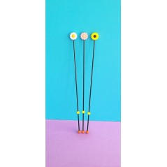 Lot de 3 Points de fixation petite fleur