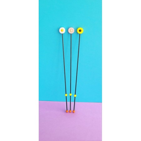 Lot de 3 Points de fixation petite fleur
