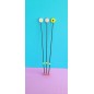 Lot de 3 Points de fixation petite fleur
