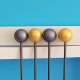 Point de fixation boule 20mm dorée ou argent