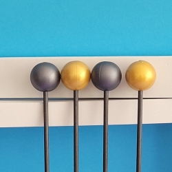 Point de fixation boule 20mm dorée ou argent