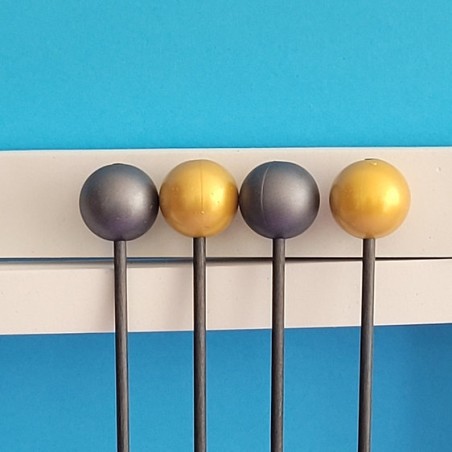 Point de fixation boule 20mm dorée ou argent